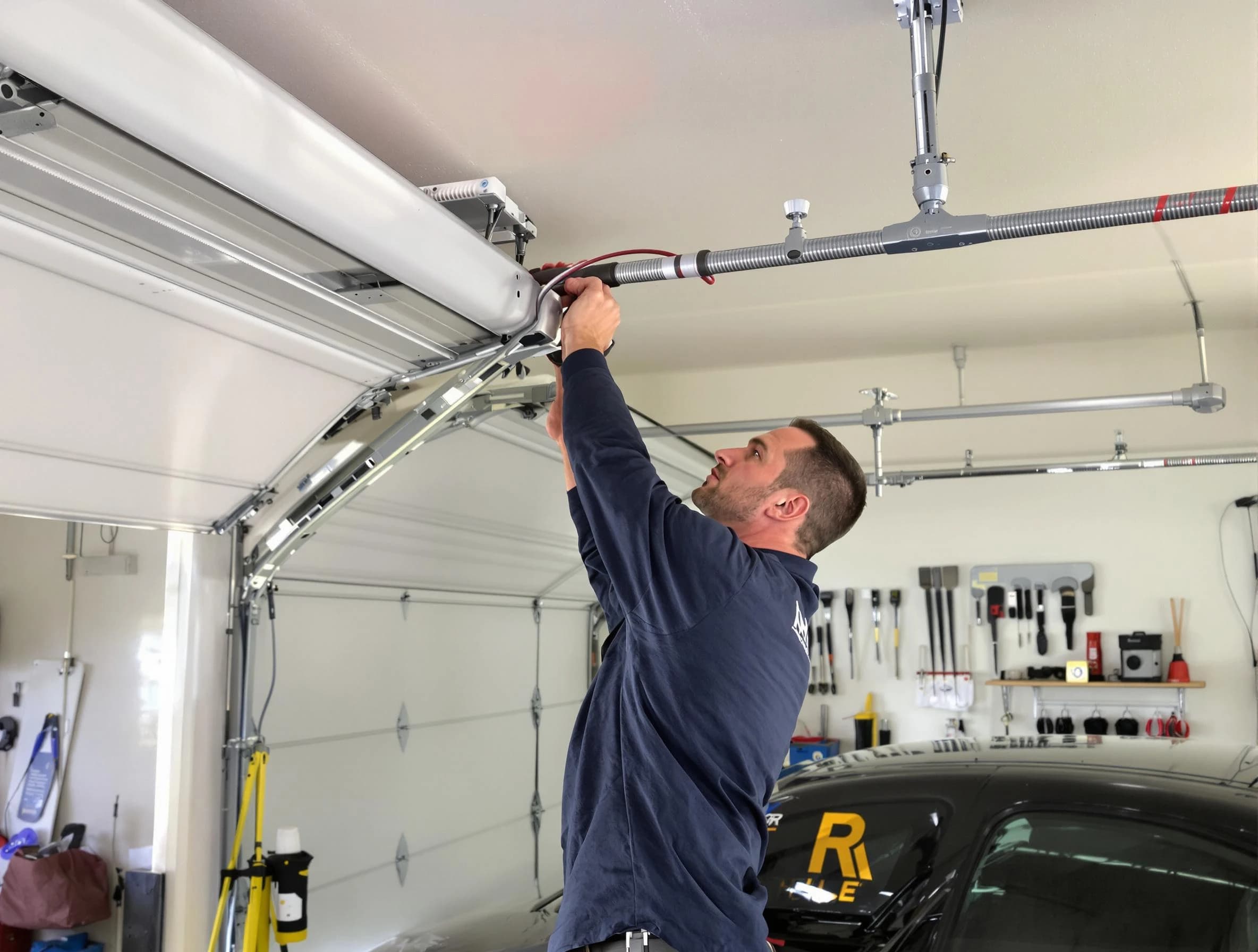 Villa Rica Garage Door Repair technician performing garage door cable repair in Villa Rica
