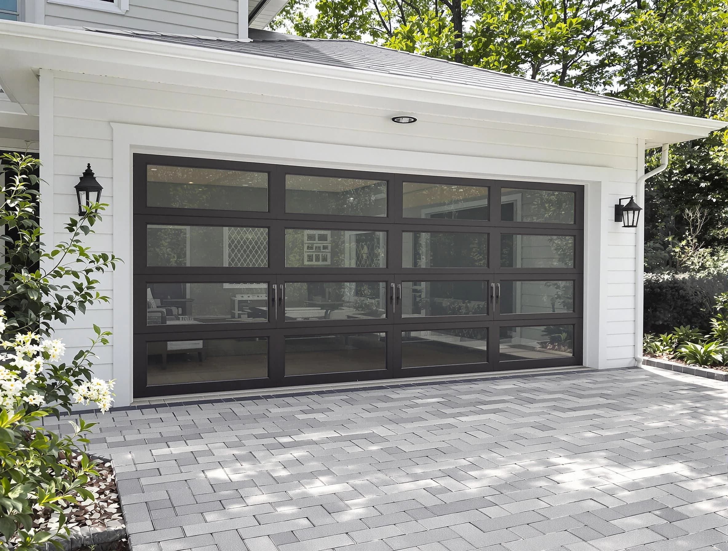 Villa Rica Garage Door Repair design specialist presenting custom garage door options to Villa Rica homeowner