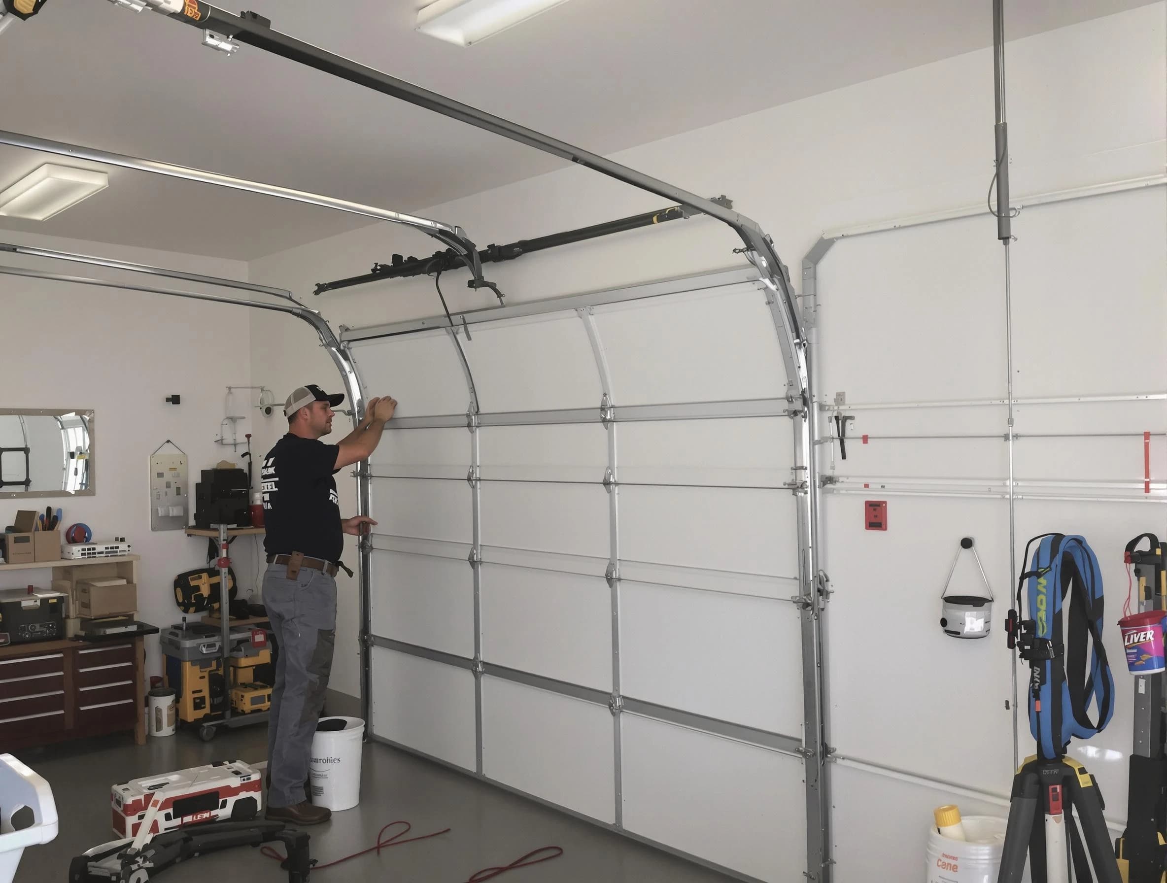 Villa Rica Garage Door Repair team installing new garage door in Villa Rica