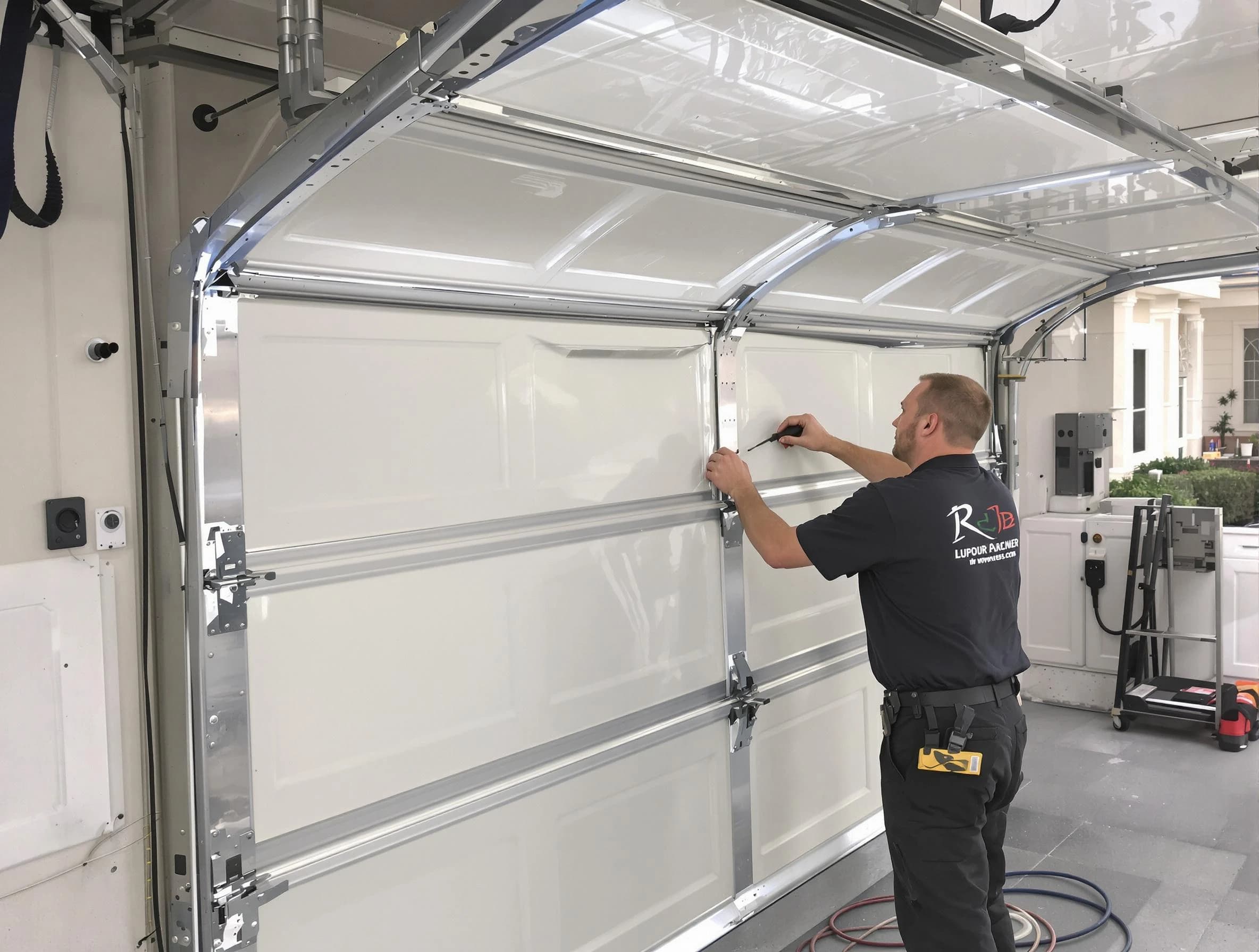Villa Rica Garage Door Repair professional performing panel repair in Villa Rica