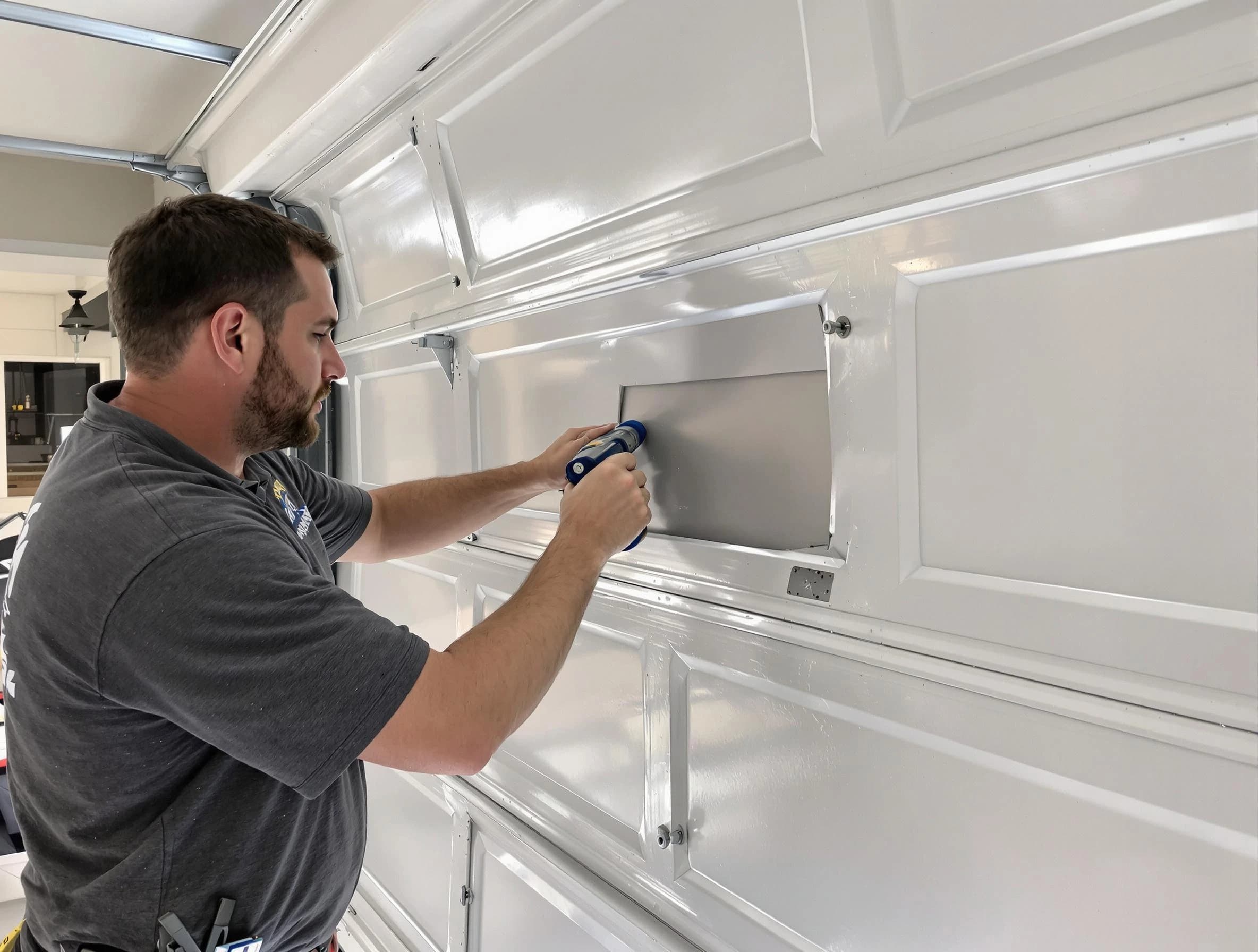 Garage door panel repair by Villa Rica Garage Door Repair in Villa Rica