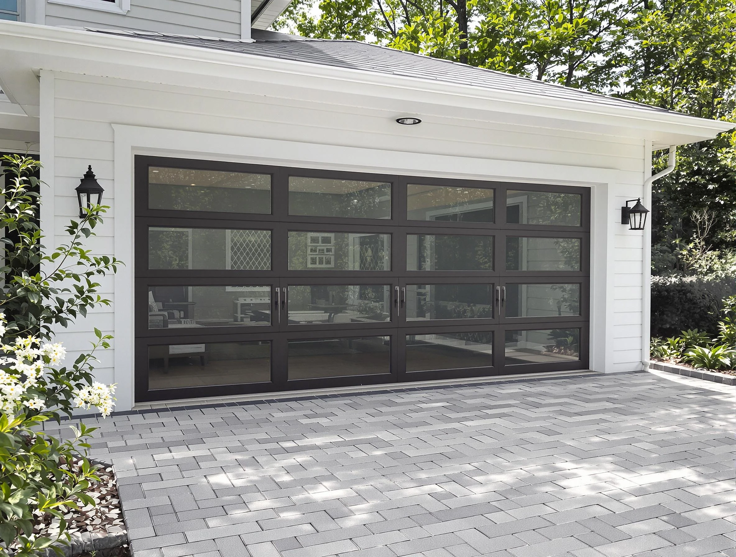 Villa Rica Garage Door Repair design specialist presenting custom garage door options to Villa Rica homeowner